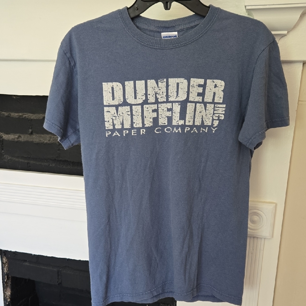 Dunder Mifflin Blue T-Shirt - Picture 1 of 8